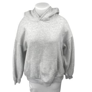 Automet Gray Fleece Long Sleeve Pockets Hooded Hoodie Sweatshirt Sweater Size XL